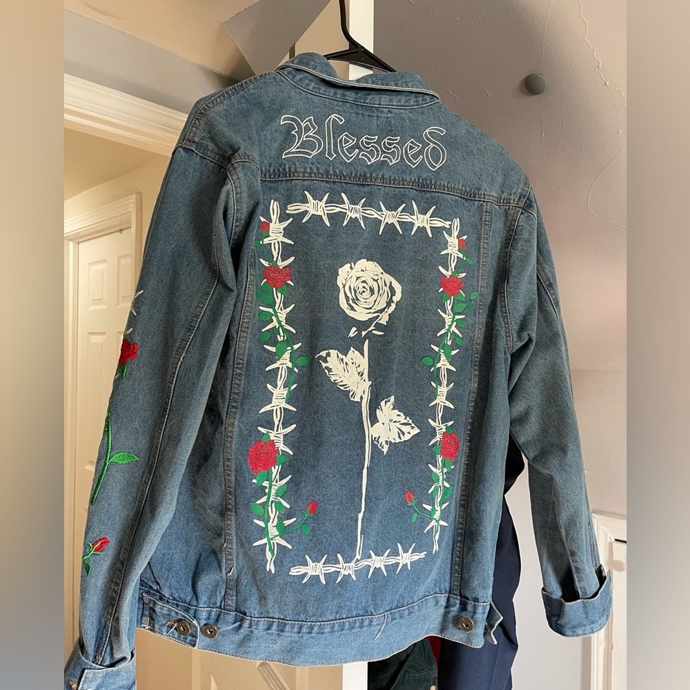 Brooklyn cloth Distressed Art embroidered Jacket